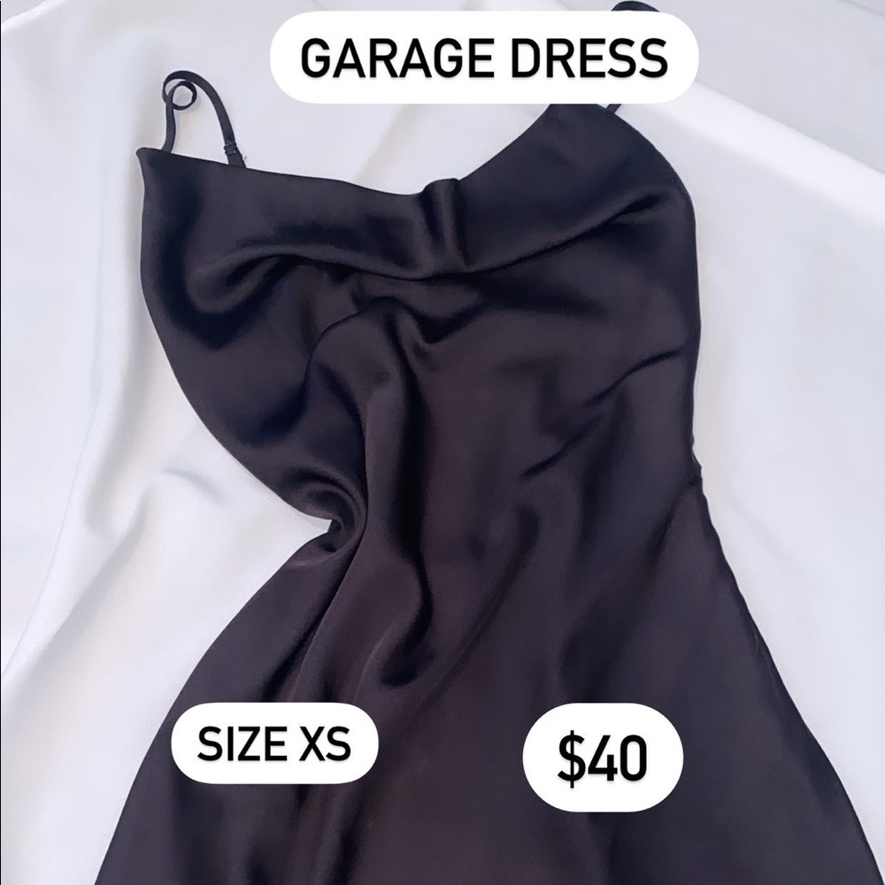 black silk dress from Garage size xs